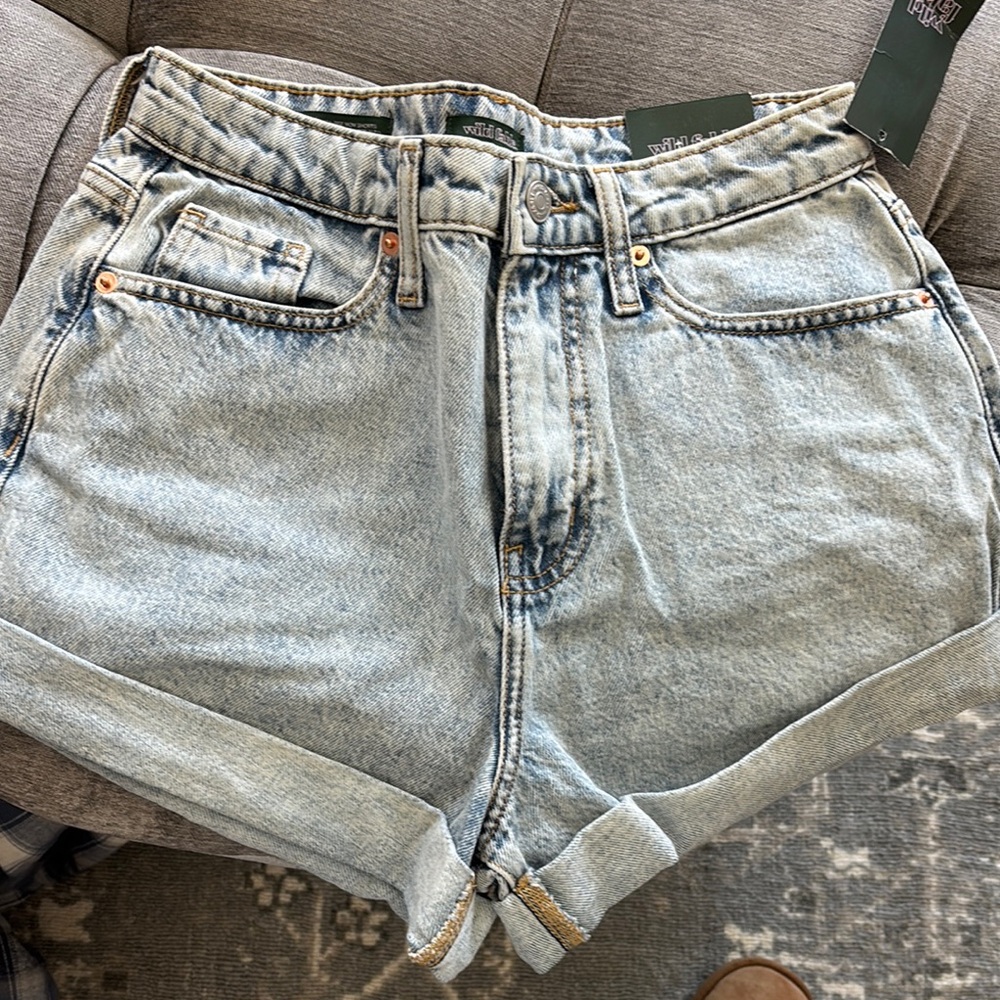 Light Washed out Jean Shorts -New